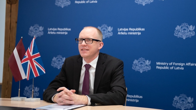 Valsts sekretāra atvadu saruna ar Apvienotās Karalistes vēstnieku Kītu Šenonu