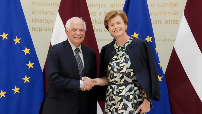 ārlietu ministre B.Braže un ES augstais pārstāvis Ž.Borels