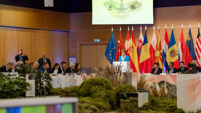 Foreign Minister Baiba Braže at the third Parliamentary Summit of the International Crimea Platform