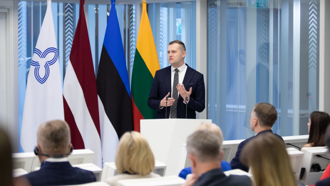 Artjoms Uršuļskis runā Baltijas Asamblejas un Baltijas Ministru padomes ikgadējā starptautiskajā konferencē