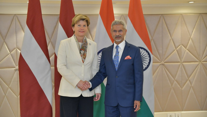 Baiba Braže un Subrahmanyam Jaishankar