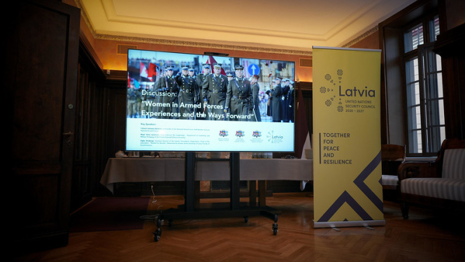 Diskusija “Sievietes bruņotajos spēkos – pieredze un nākotnes virzieni” Latvijas vēstniecībā Somijā