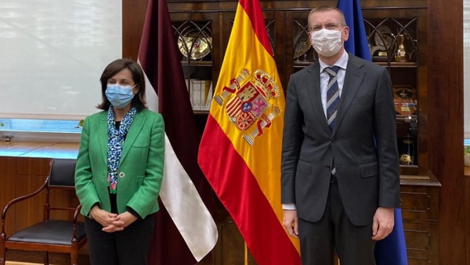 Ārlietu ministrs Madridē tikās ar Spānijas aizsardzības ministri Margaritu Roblesu Fernendezu 