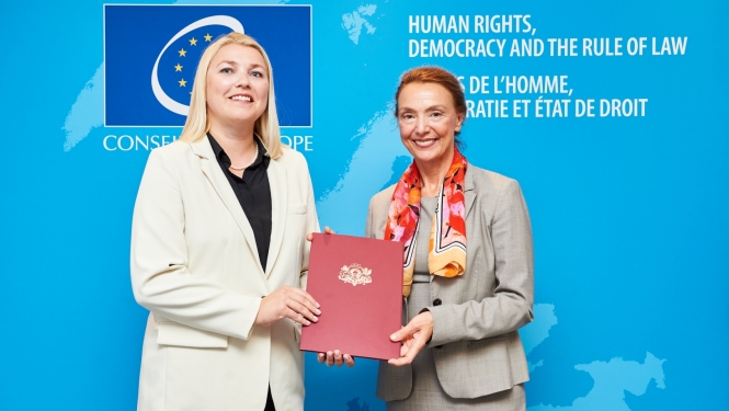 Agnese Vilde iesniedz akreditācijas vēstuli Marija Pejčinović Burić