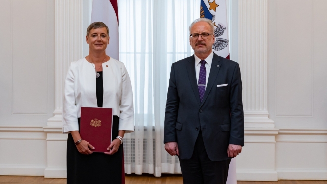 Akreditācijas vēstuli saņem nākamā vēstniece Vācijā Alda Vanaga