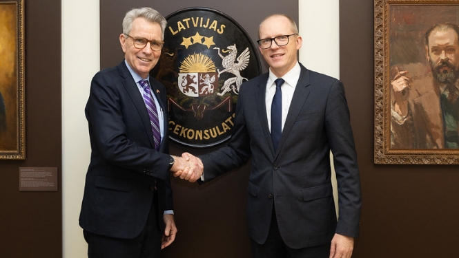 Valsts sekretārs Andris Pelšs tiekas ar ASV valsts sekretāra palīgu enerģētikas resursu jautājumos Džefriju Paiatu (Geoffrey Pyatt)