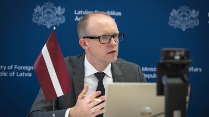 Latvijas Ārlietu ministrijas valsts sekretārs Andris Pelšs piedalījās ārkārtas Eiropas Drošības un sadarbības organizācijas (EDSO) Pastāvīgās padomes sanāksmē