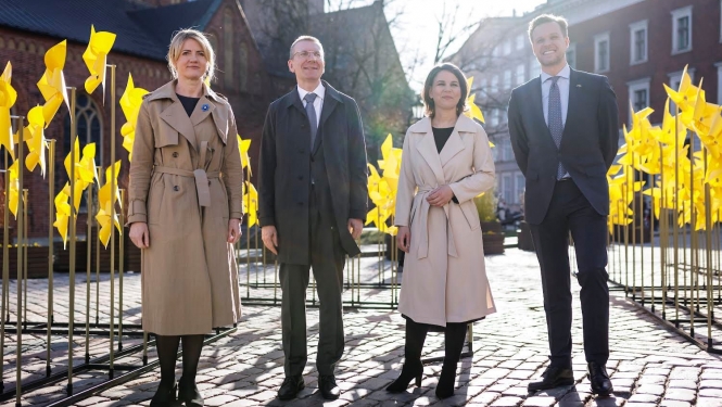 Baltijas valstu un Vācijas ārlietu ministri pauž nelokāmu atbalstu Ukrainai 