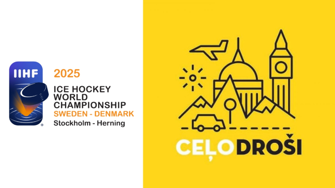 Čempionāta un Ceļo droši logotips