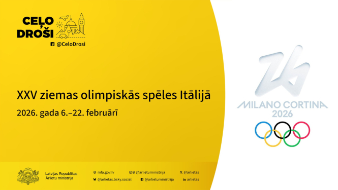 Ceļo droši uz olimpiskajām spēlēm Itālijā