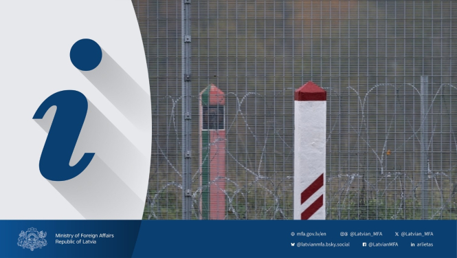 Entry into Latvia - border post