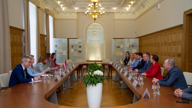 Ārlietu ministrijas parlamentārā sekretāre Zanda Kalniņa-Lukaševica tikās ar Ukrainas Darba devēju federācijas (Federation of Employers of Ukraine – FEU) delegāciju