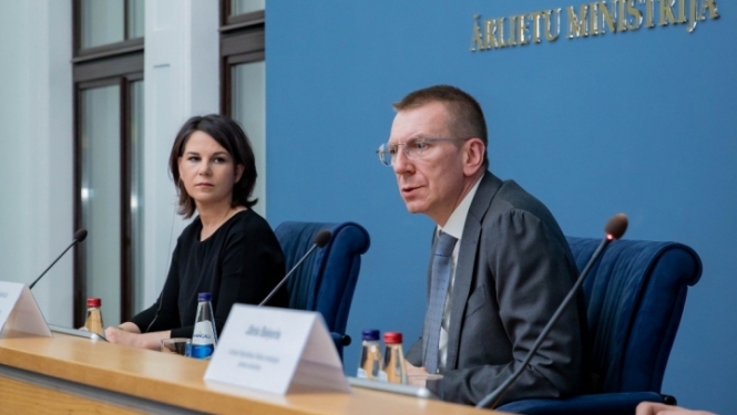 ārlietu ministra E. Rinkēviča saruna ar Vācijas ārlietu ministri 