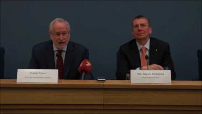 Press Conference of Edgars Rinkēvičs and OECD Deputy Secretary General Douglas Frantz