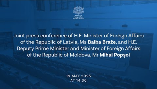 Joint Press Conference of Foreign Ministers of Latvia and Moldova