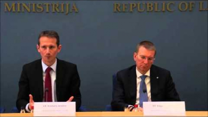 Press Conference of Edgars Rinkēvičs and Kristian Jensen