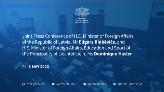 Joint press conference of Ministers of Foreign Affairs of Latvia and Liechtenstein