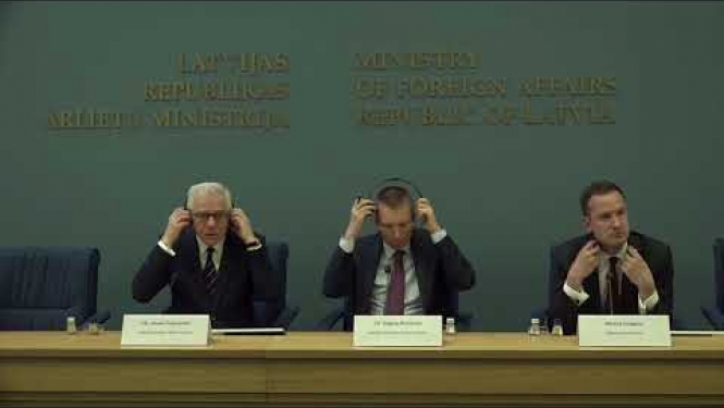 Latvijas un Polijas ārlietu ministru preses konference
