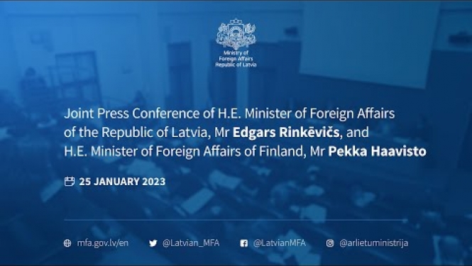 The joint press briefing of the Foreign Ministers of Latvia and Finland