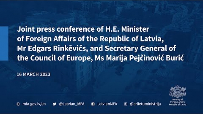 Joint press conference of Minister of Foreign Affairs and Secretary General of the Council of Europe