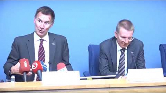 Joint press conference of the Foreign Ministers of Latvia and United Kingdom