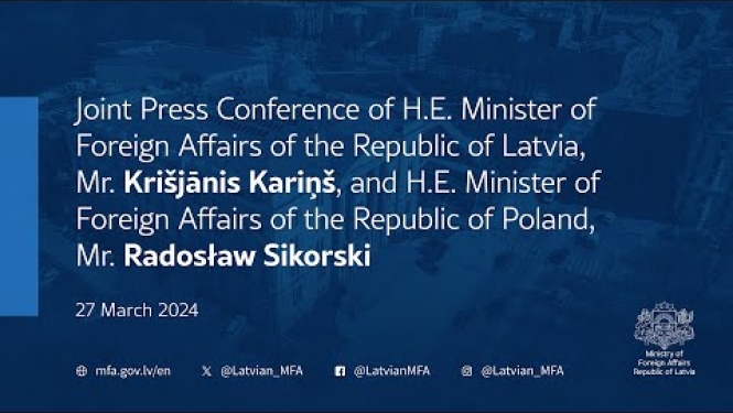 Joint Press Conference of Foreign Ministers of Latvia and Poland