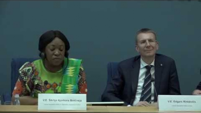 Joint press conference of Foreign Ministers of Latvia and Ghana