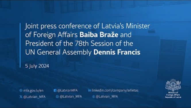 Press conference of Foreign Minister of Latvia and President of UNGA