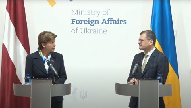 Latvijas ārlietu ministres un Ukrainas ārlietu ministra kopīgā preses konference
