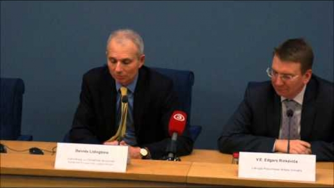 E.Rinkēviča un D.Lidingtona preses konference 13.01.2015.
