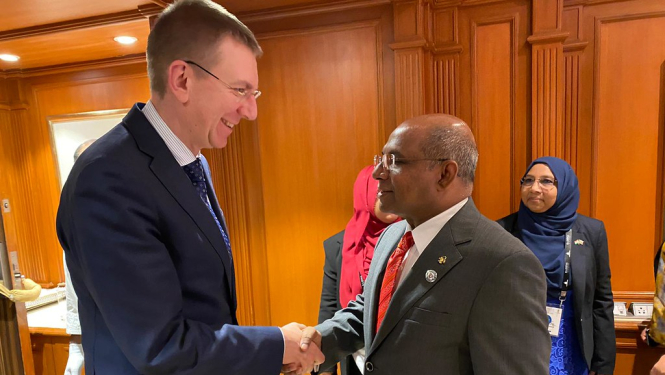 The Foreign Ministers of Latvia and the Maldives discuss opportunities for practical cooperation