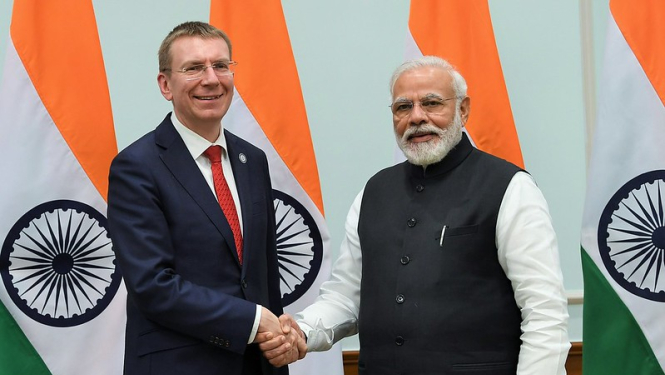 Latvijas ārlietu ministrs tiekas ar Indijas Republikas premjerministru