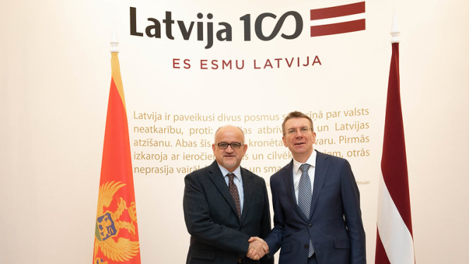 Ārlietu ministrs: Melnkalnes dalība NATO paplašinātās klātbūtnes kaujas grupā Latvijā ir nozīmīgs ieguldījums Baltijas reģiona drošības stiprināšanā