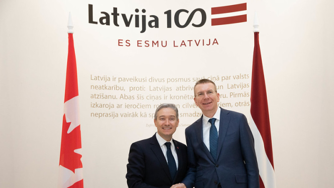 Edgars Rinkēvičs izceļ Kanādu kā spēcīgu solidaritātes piemēru