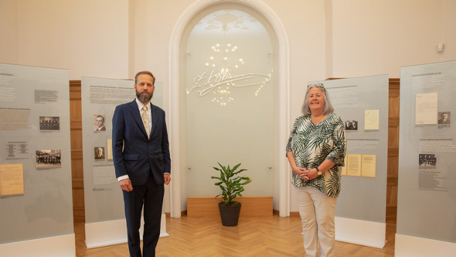 Jānis Mažeiks receives the Swedish Ambassador on a farewell visit