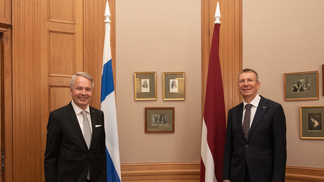 Edgars Rinkēvičs pauž gandarījumu par Latvijas un Somijas ciešajām politiskajām attiecībām