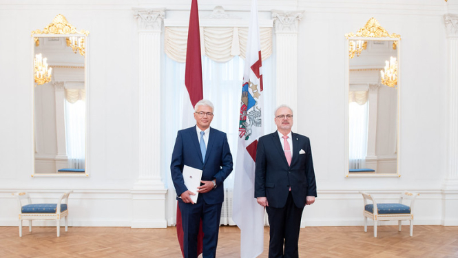 Latvijas vēstnieks Eiropas Padomē Jānis Kārkliņš saņem akreditācijas vēstuli