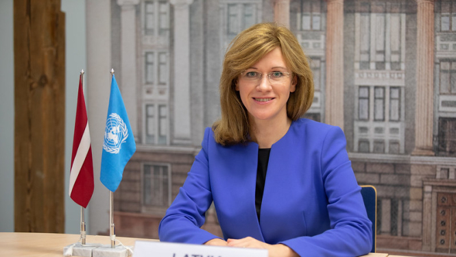 The Parliamentary Secretary of the Foreign Ministry, Zanda Kalniņa-Lukaševica, pledges strong support for multilateralism