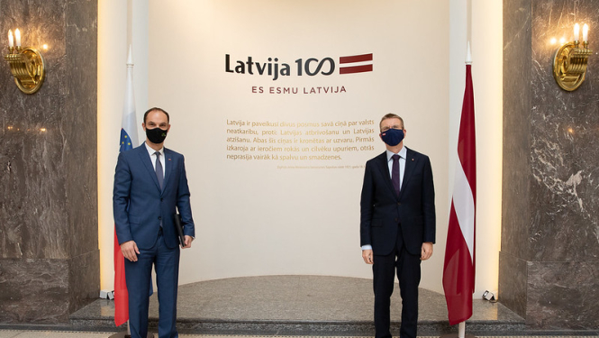 Edgars Rinkēvičs: Latvijai un Slovēnijai ir līdzīga izpratne par Eiropas Savienības aktualitātēm, starptautiskajiem un drošības politikas jautājumiem