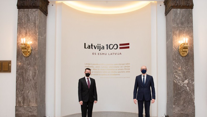 Valsts sekretārs Andris Pelšs tiekas ar Igaunijas Ārlietu ministrijas valsts sekretāru Jonatanu Vseviovu