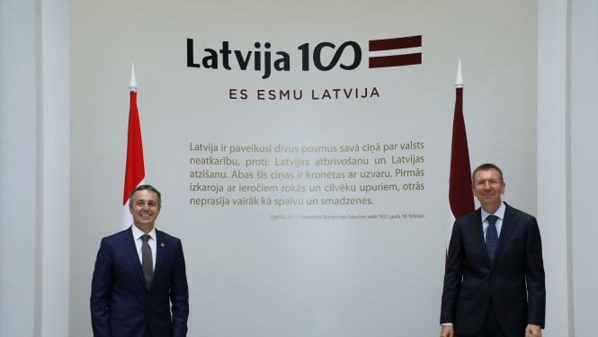 Latvijas un Šveices ārlietu ministri atzinīgi novērtē aktīvo divpusējo dialogu un apspriež jaunas sadarbības jomas