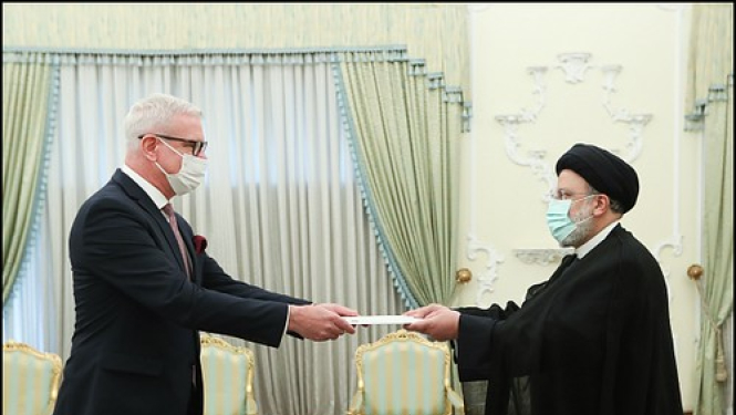 P.Vaivars akreditācijas vēstuli Irānas prezidentam