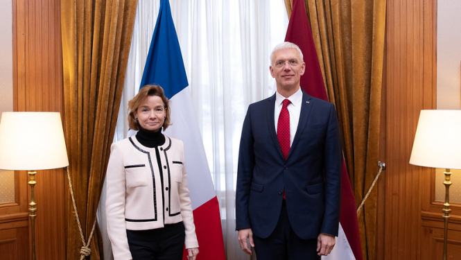 K.Kariņš ar Francijas vēstnieci