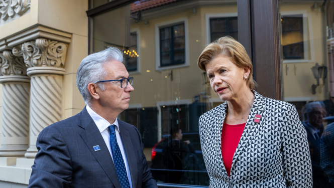 Foreign Minister Baiba Braže and the President of the Council of Europe’s Parliamentary Assembly