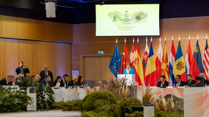 Foreign Minister Baiba Braže at the third Parliamentary Summit of the International Crimea Platform