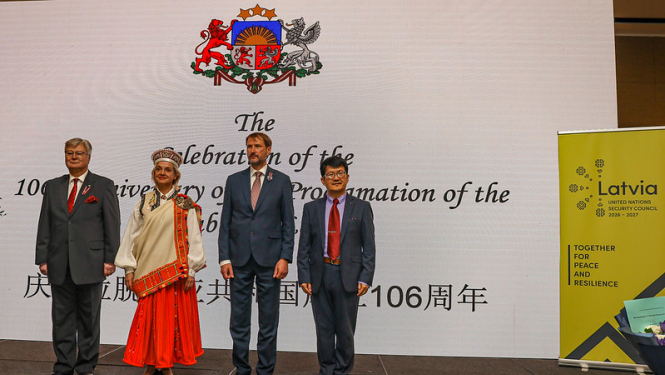 2024. gada 13. novembrī Latvijas vēstniecība Ķīnā rīkoja pasākumu Latvijas kandidatūras ANO Drošības padomē kampaņas atbalstam un svinīgo pieņemšanu par godu Latvijas Republikas proklamēšanas 106. gadadienai