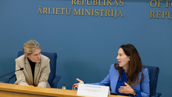 Maltas vēstniece ANO Vanesa Freizere Vēstnieku sanāksmē, 2025. gada 30.janvāris