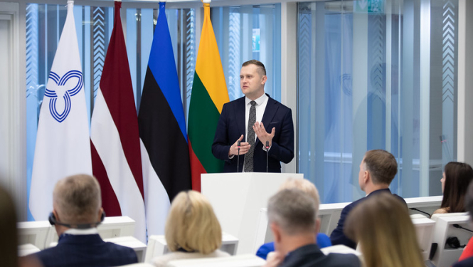 Artjoms Uršuļskis runā Baltijas Asamblejas un Baltijas Ministru padomes ikgadējā starptautiskajā konferencē