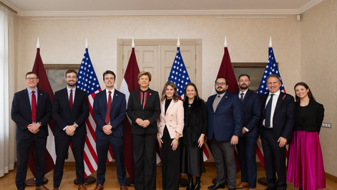 Baiba Braže un ASV Kongresa padomnieku delegācija