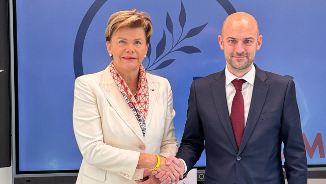 Ārlietu ministre Baiba Braže un Francijas ārlietu un Eiropas lietu ministrs Žans Noels Baro